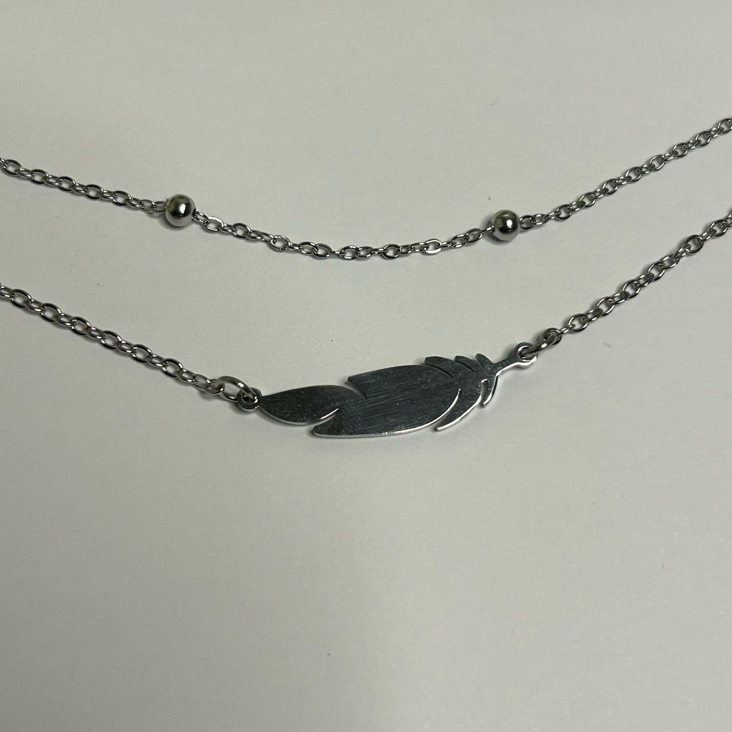 Layered Feather Anklet