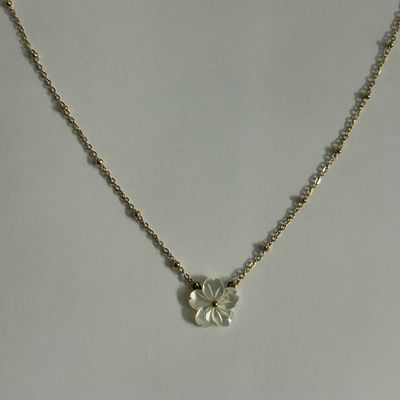Gold Petal Shell Necklace