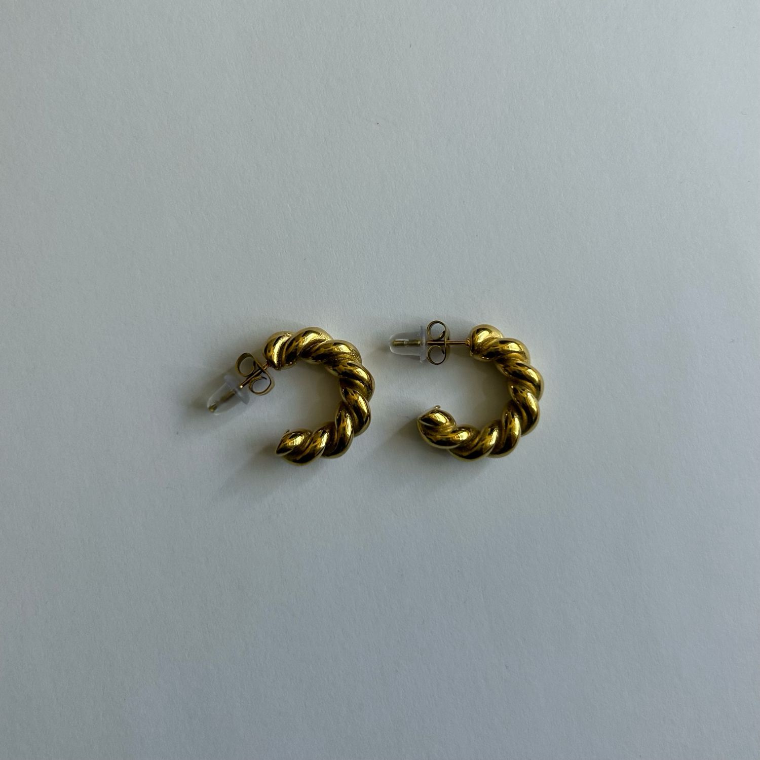 Gold Twist Hoops