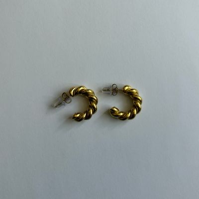Gold Twist Hoops