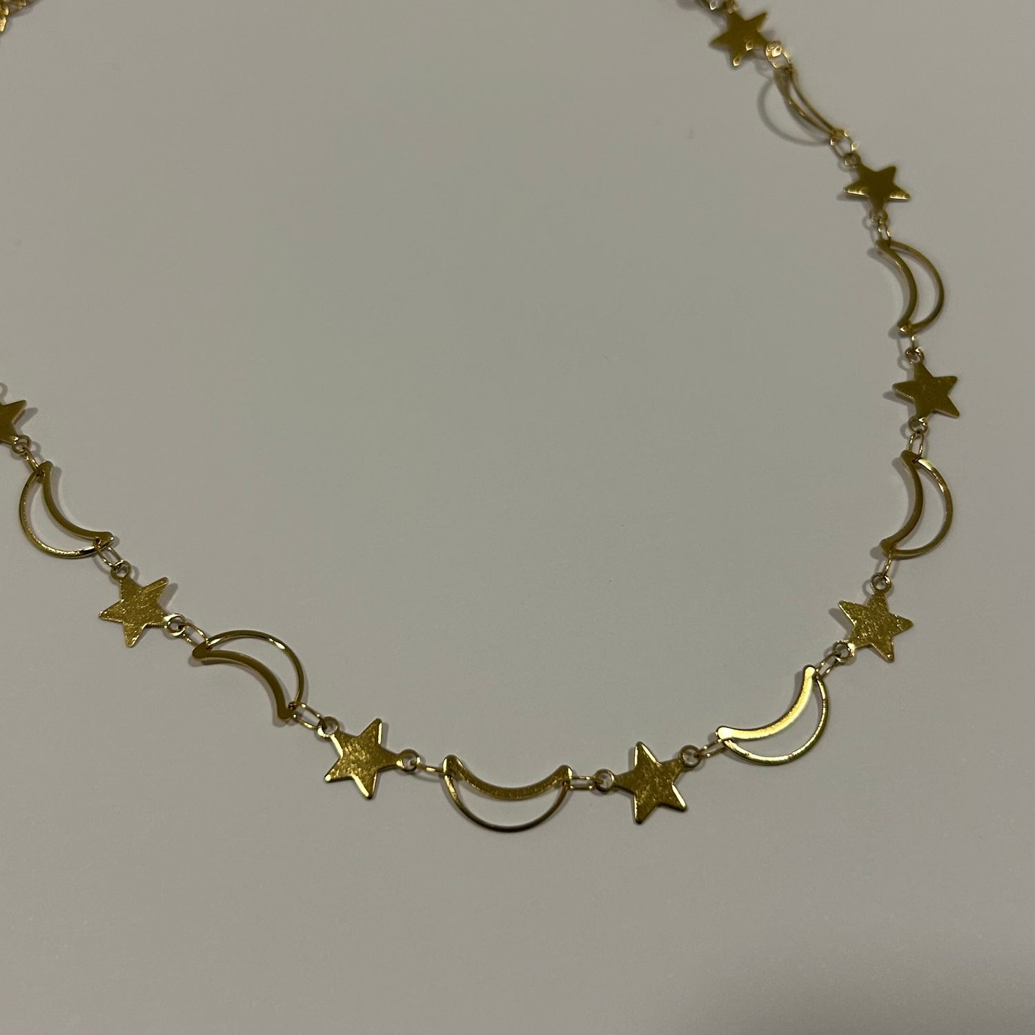 Gold Moon and Star Anklet