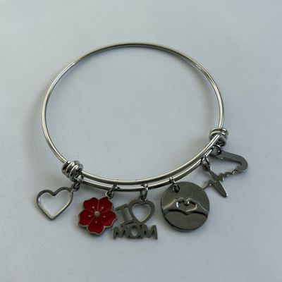 Love You Mom Bangle Bracelet
