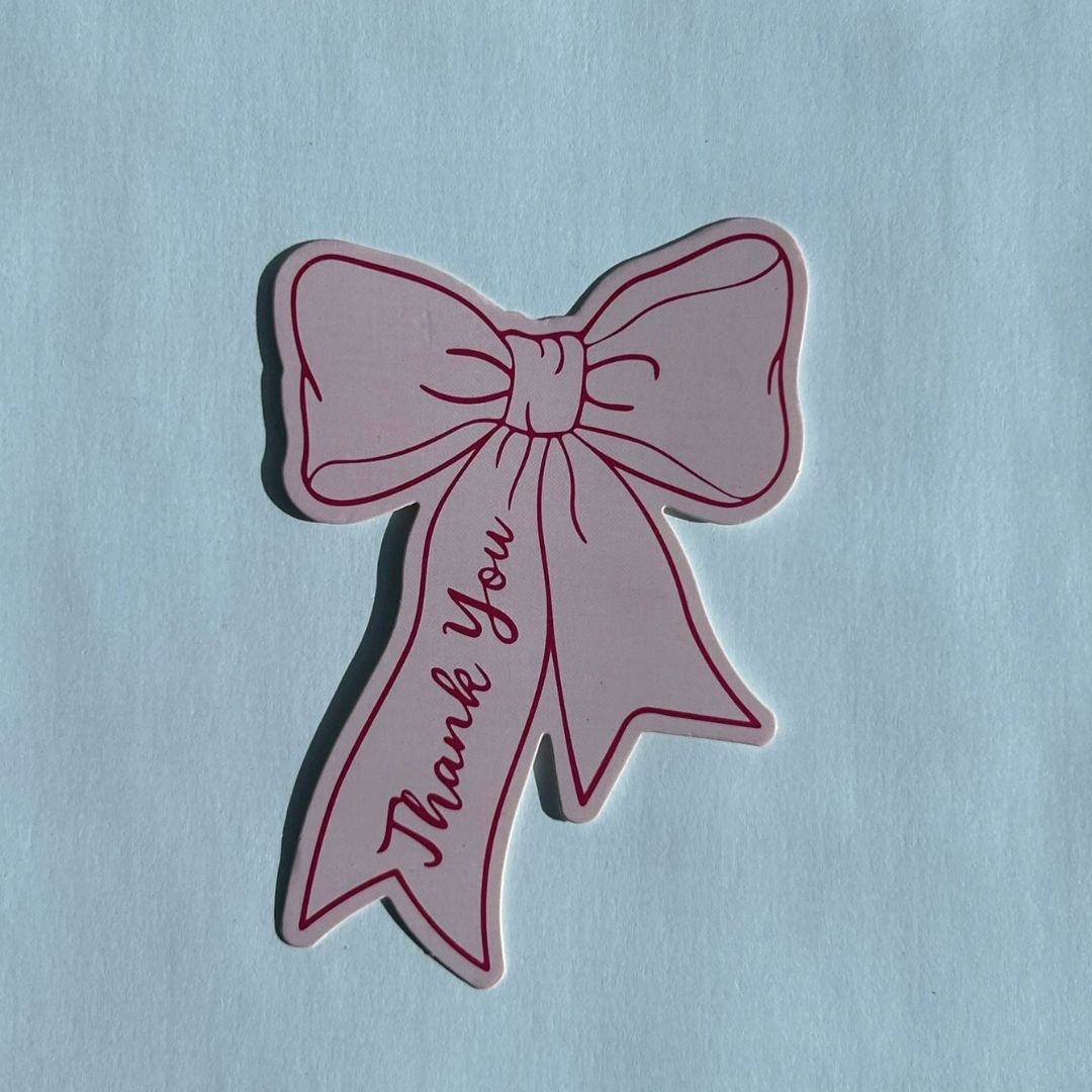 Pink Bow Thank You Cards x 50