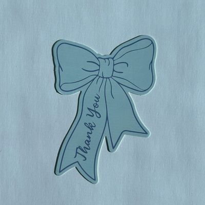 Blue Bow Thank You Cards x 50