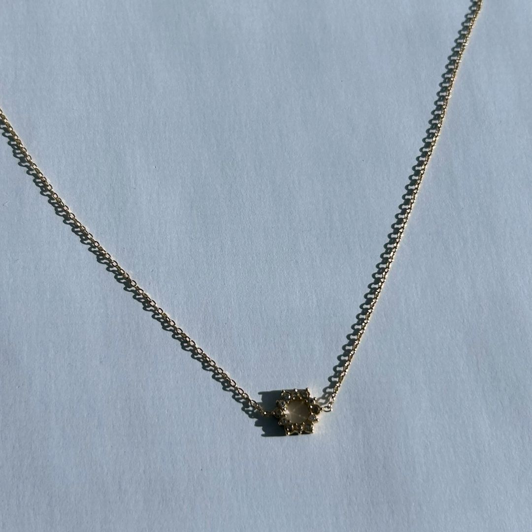Circle Zirconia Necklace