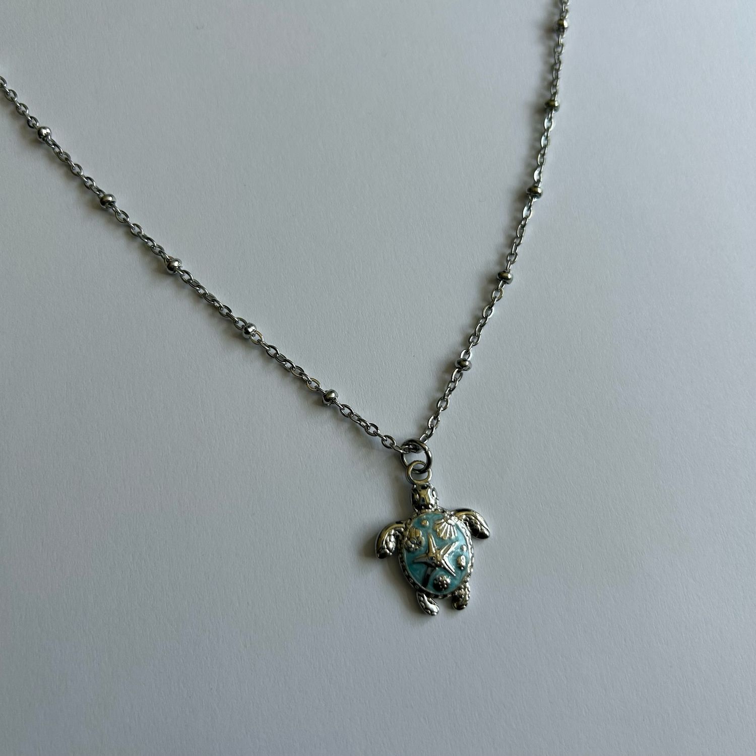 Enamel Turtle Necklace