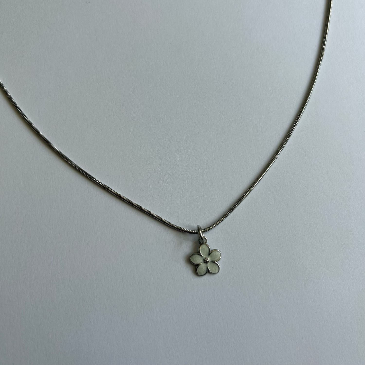 Enamel Flower Necklace