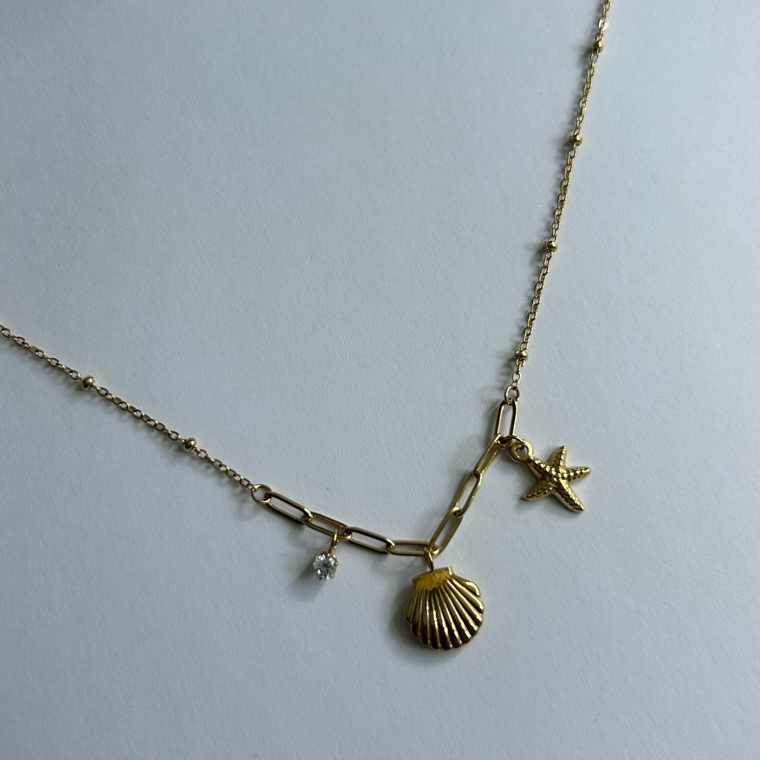 Gold Meet Me at the Beach Necklace