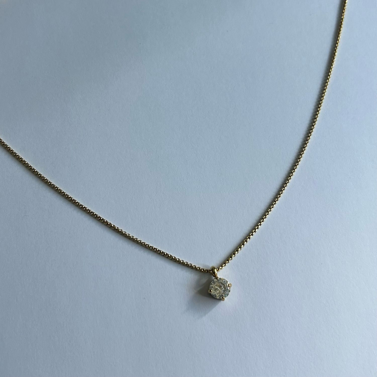 Gold Zirconia Circle Necklace
