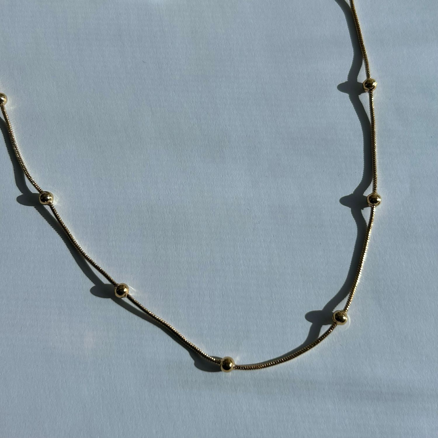 Gold Ball Chain Necklace