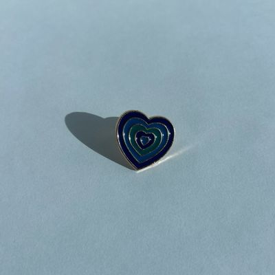 Blue Heart Pin