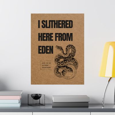 Hozier &quot;From Eden&quot; I slithered here just to sit outside your door Vintage Snake Art Poster, Witchy Wall Art Poster