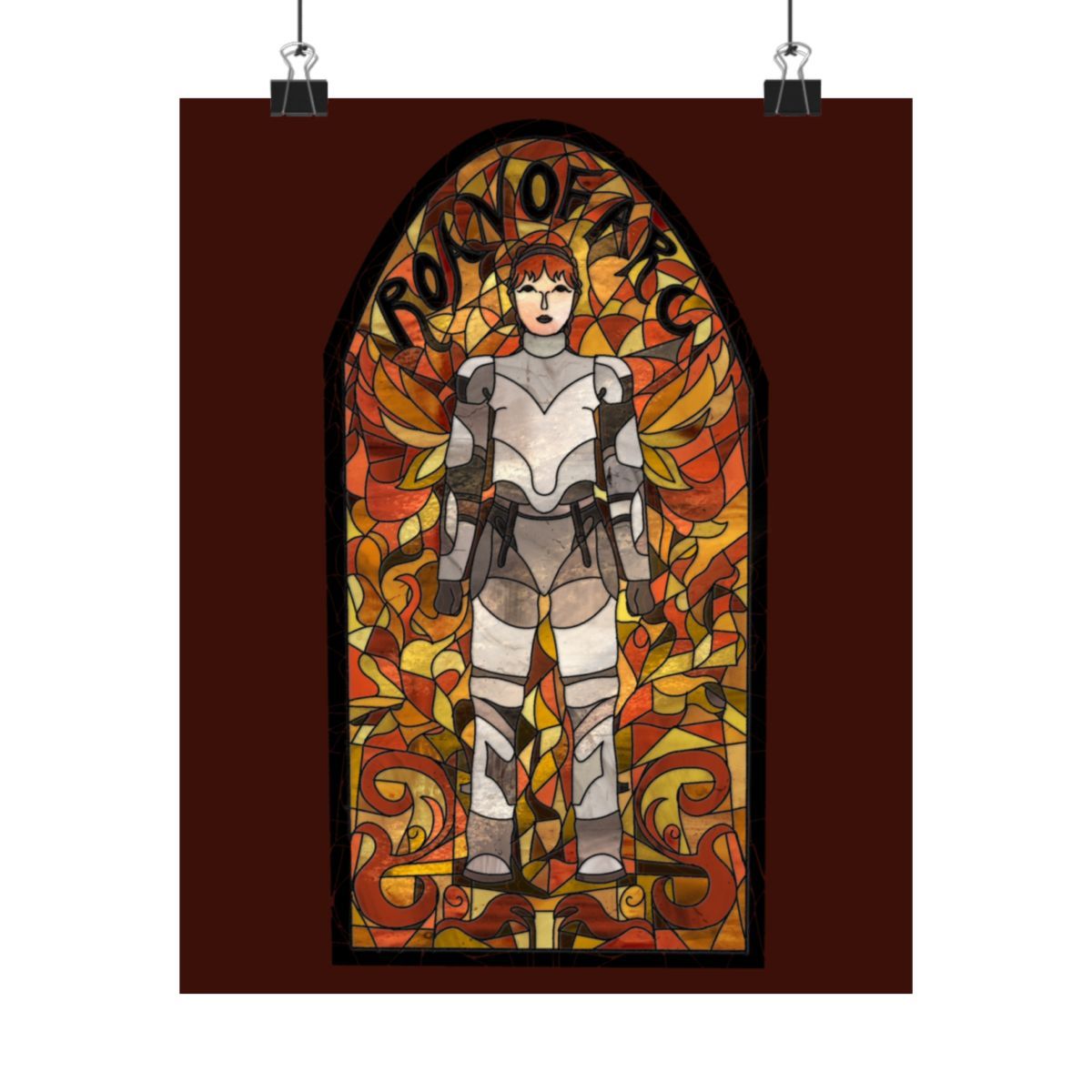 Stained Glass Poster, Roan of Arc Chappell Roan Good Luck Babe Art Decor, Wall Art, Home Decor, Unique Gifts, Art Print