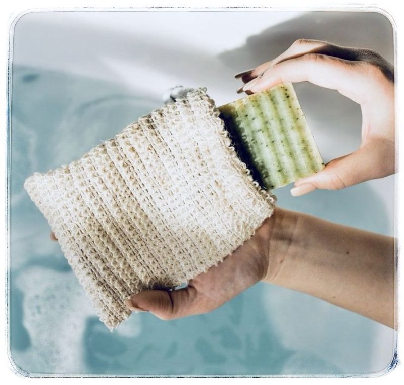 Sisal Soap Saver/Scrubber Pouch