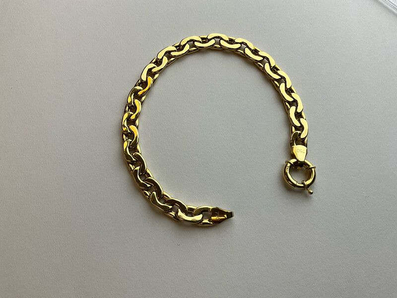 Armband Unisex 18K Gold  Gourmet Modell Länge 19 cm Bereit 0.5 mm 