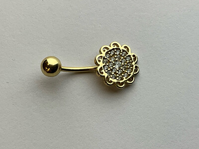 Bauchpiercing Gold M Cors 18K Gold  3 cm 