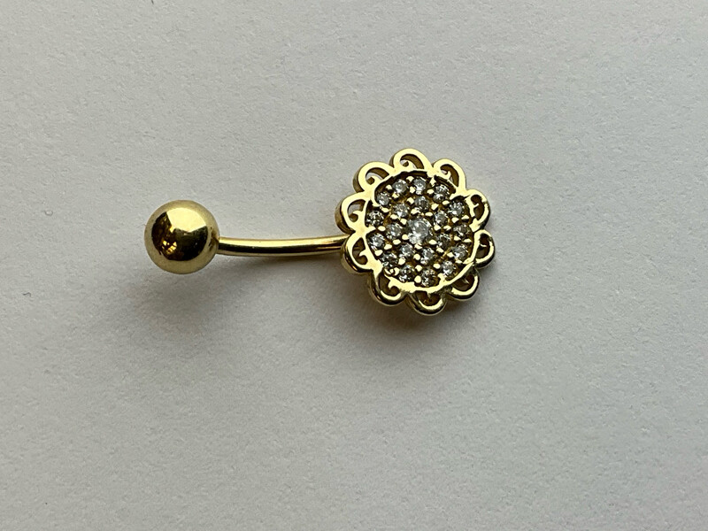 Bauchpiercing Gold M Cors 18K Gold  3 cm 