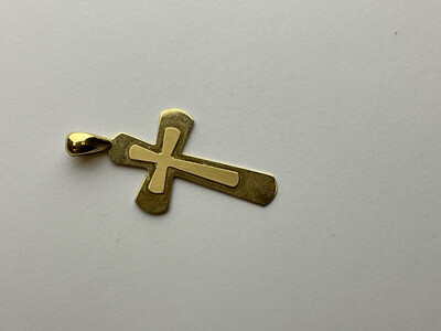 Kreuz unisex Gold 585 läng 4cm bereit 2.5 cm Höhe 5 cm
