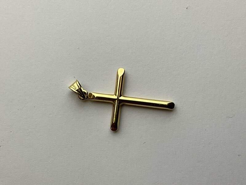 Kreuz unisex Gold 585 läng 3 cm bereit 2 cm Höhe 3.5 cm 