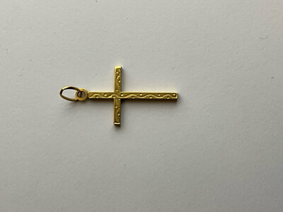 Kreuz unisex 18K Gold läng 3 cm bereit 2 cm Höhe 3.5cm 