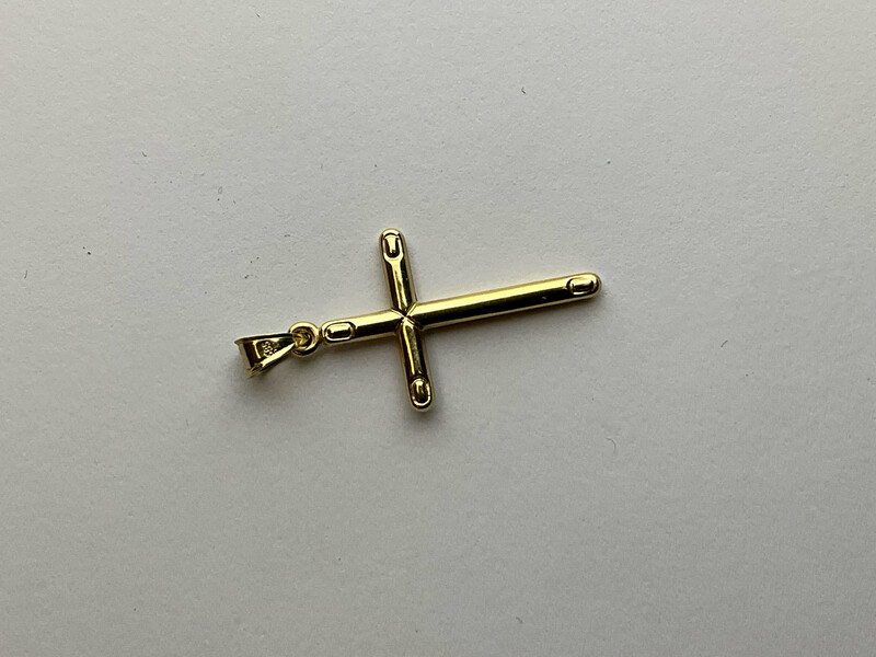 Kreuz unisex Gold 585 läng 3 cm bereit 2 cm Höhe 3.5 cm 