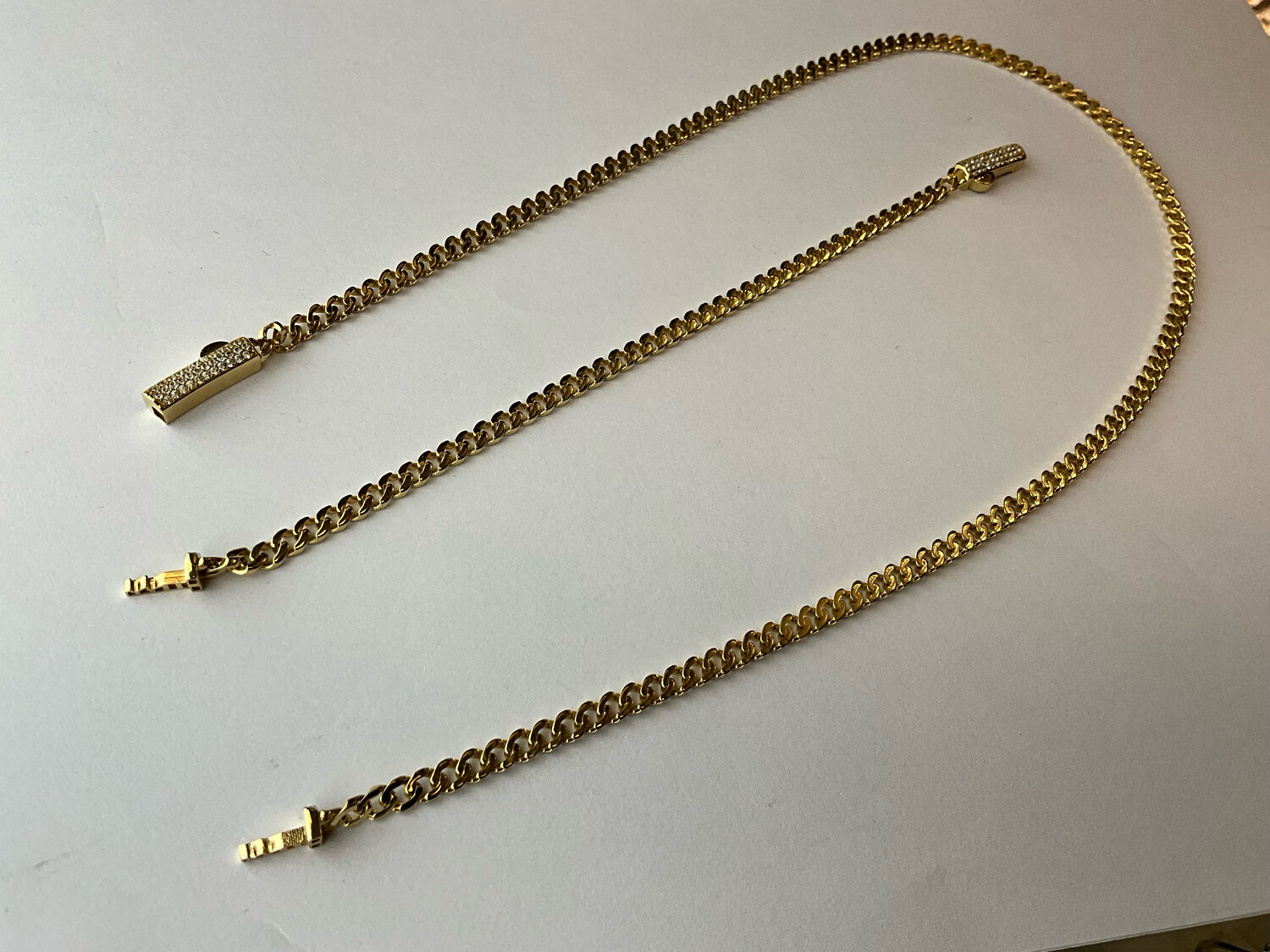 Set unisex Kette und Armband 18K 