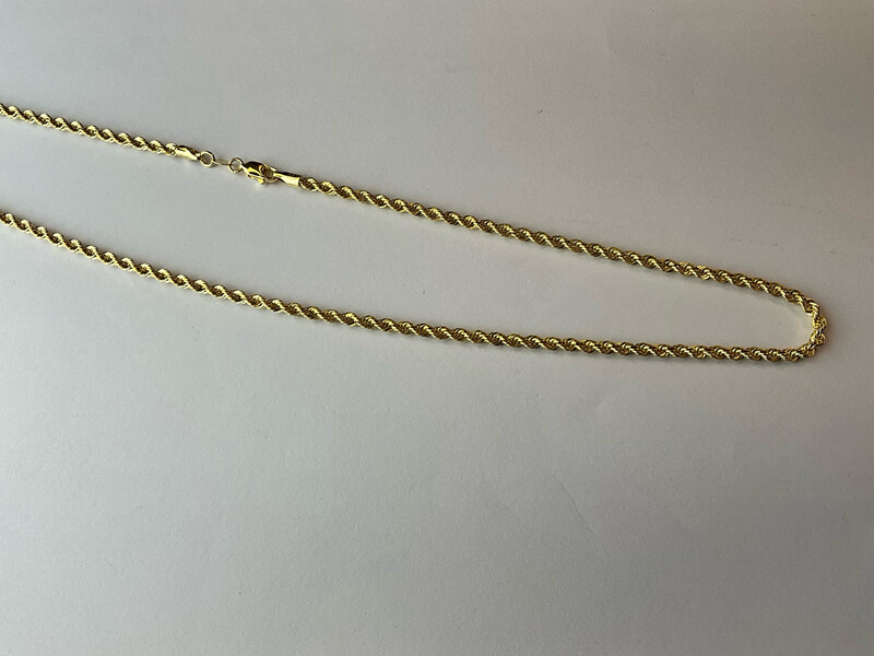 Goldkette unisex 18K läng 50 cm bereit 03 mm made in Italia 