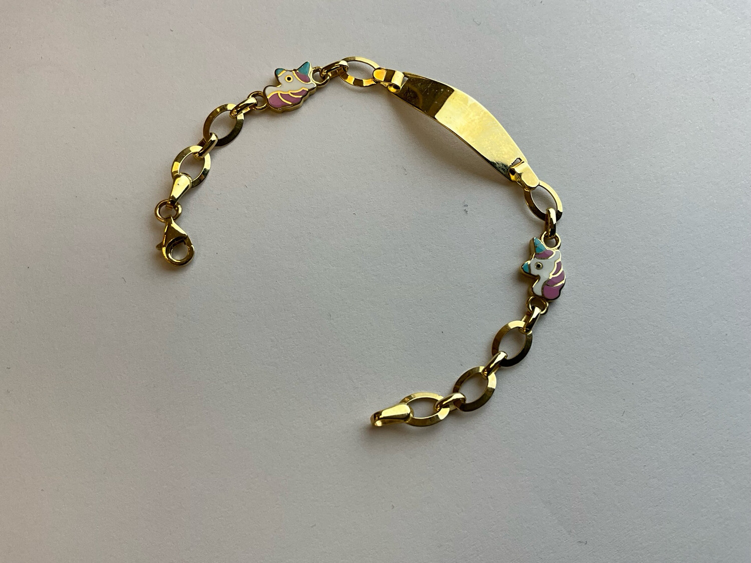 Kinder Armbänder Gold 14K Läng 14 cm bereit 0.5 mm 