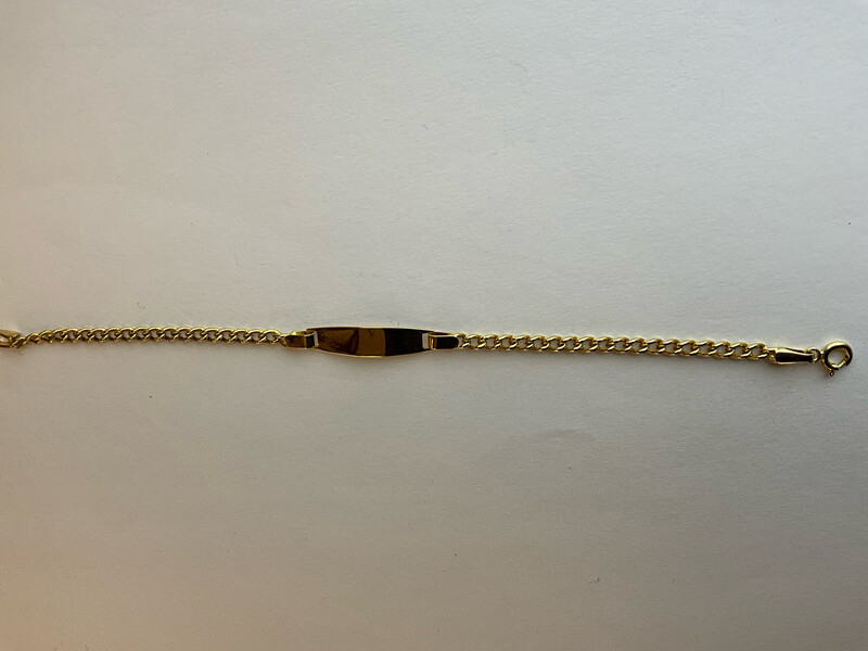Kinder ARMBÄNDER 18K Gold Läng 14,5 cm bereit 0.2mm 