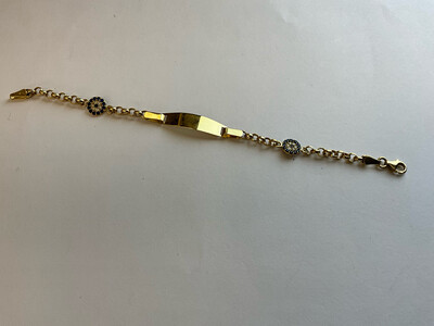 Kinder Armbänder 14K Gold Läng 14.5 bereit 0.3 mm