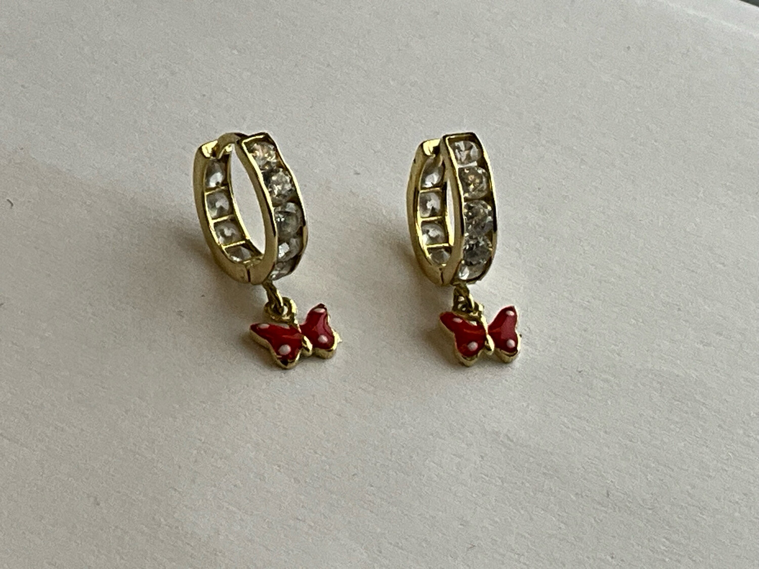 Mädchen Ohrringe 18K Gold 