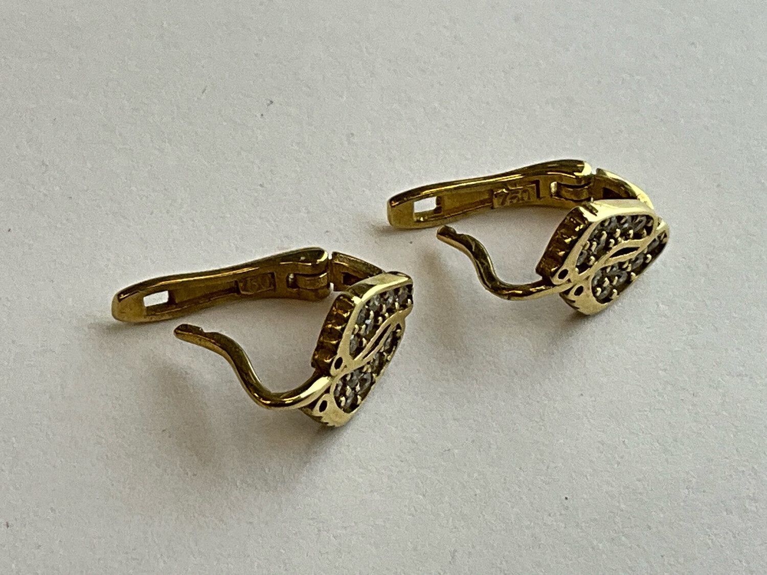 Mädchen Ohrringe 18 k Gold 