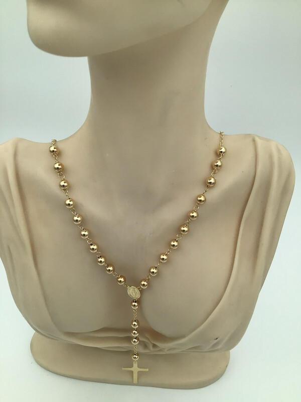 Rosenkreuz Kette 18K