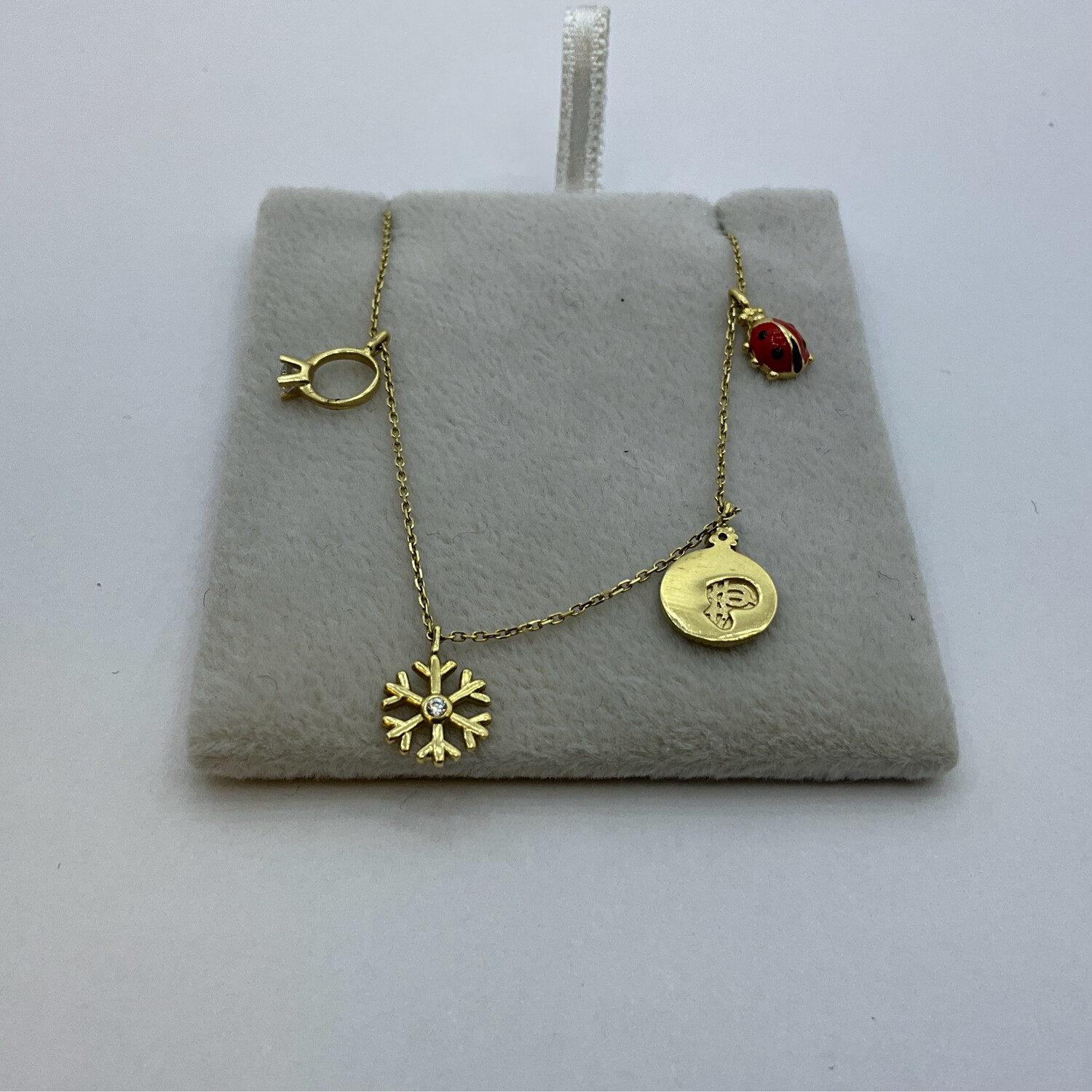 Kette mit Anhänger 14K GOLD Läng 44 cm 