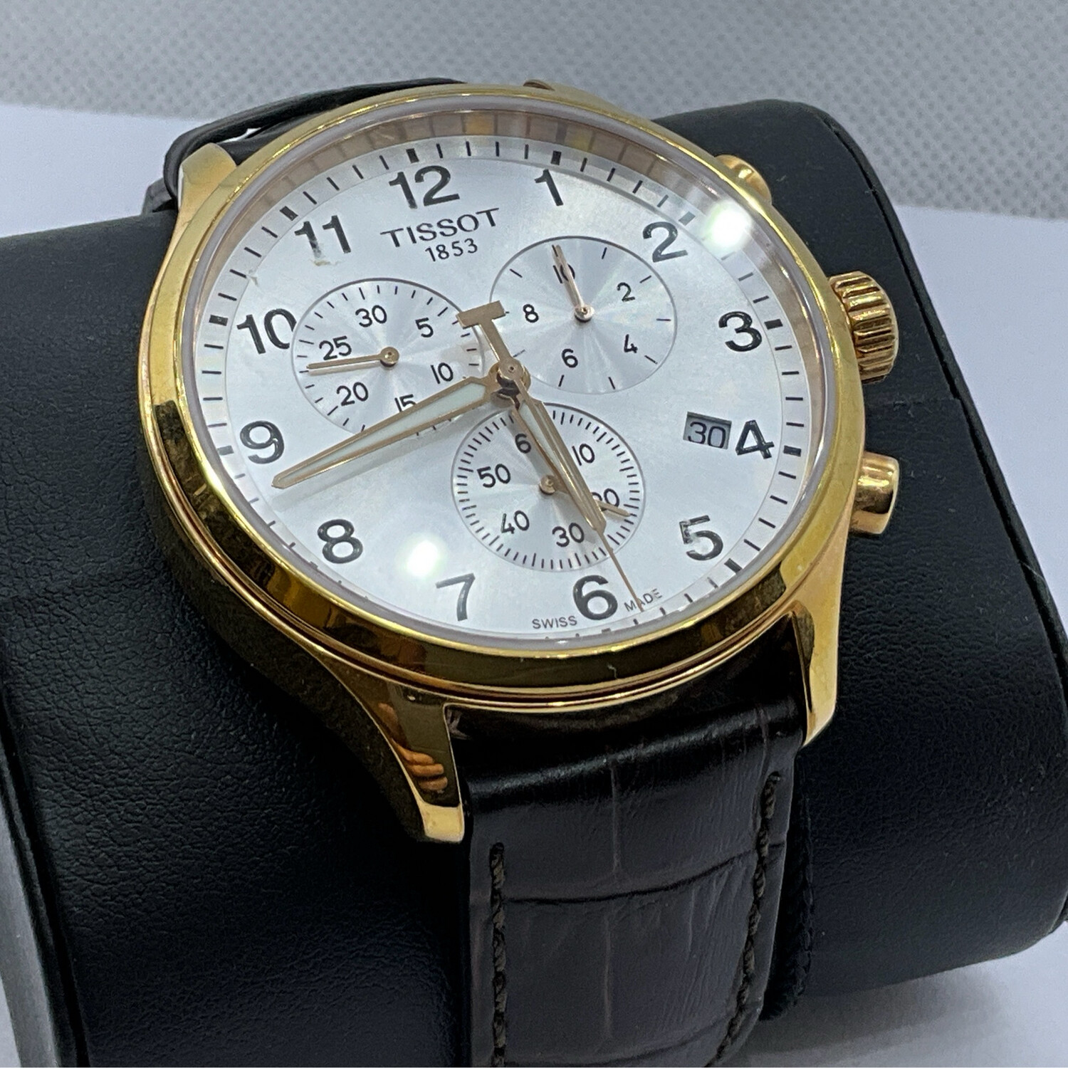 Tissot Für Herren echt braun Leder Armband T116617