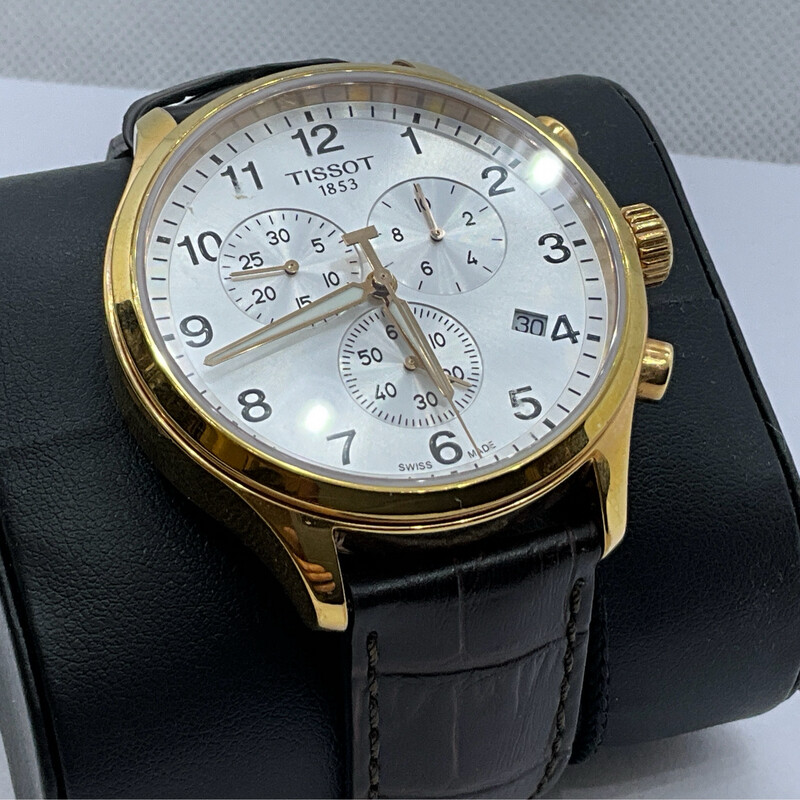 Tissot Für Herren echt braun Leder Armband T116617