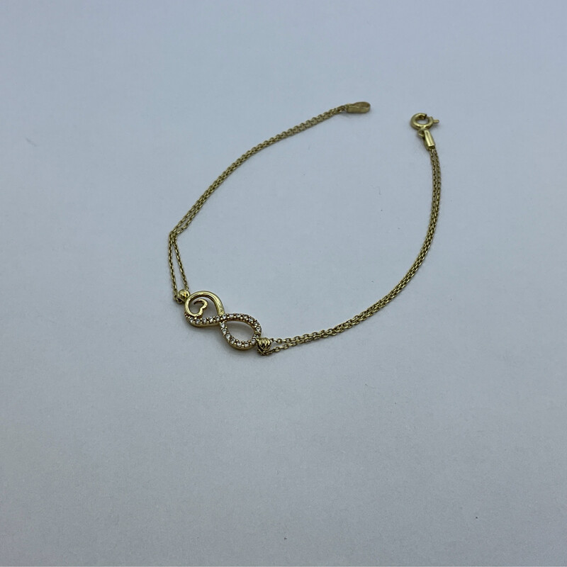 Armband  Unendlichkeits und Herz Armband 14K Gold 