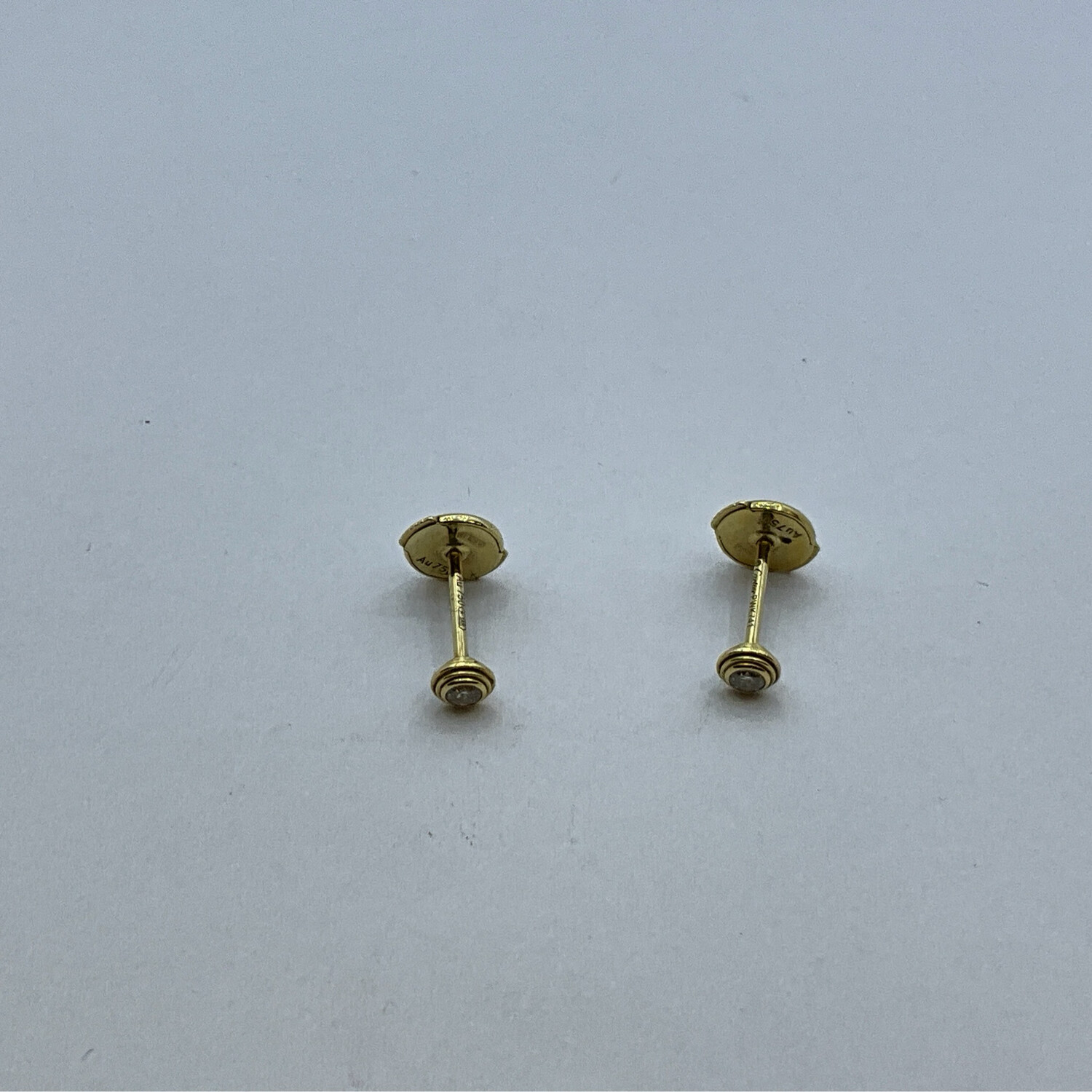 Ohrring 18K Diamant gelbgold mit certificat 
