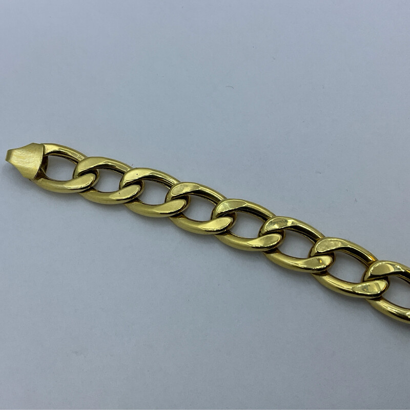 Armband für Herren 18K Gelbgold läng 19 cm bereit 1 cm 