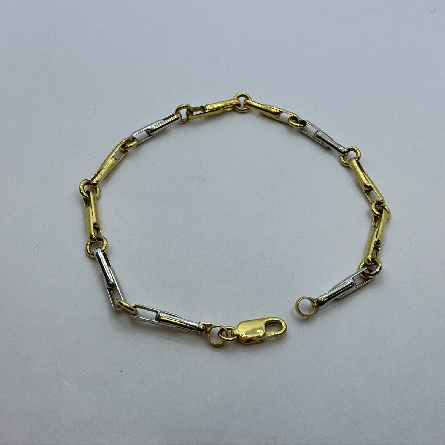 Armband Unisex gelb und weissgold 18 K Läng 21 cm 