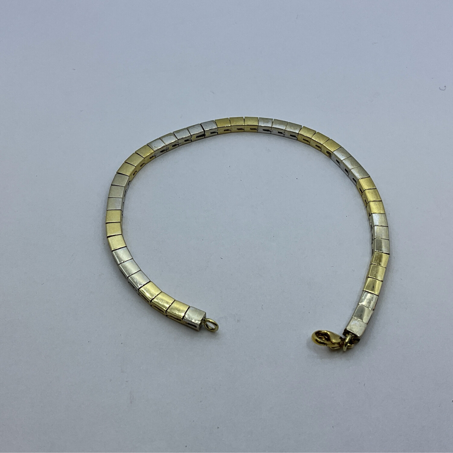 Armband 18K Weiss und gelbgold  läng 19 cm bereit 0.3 mm 