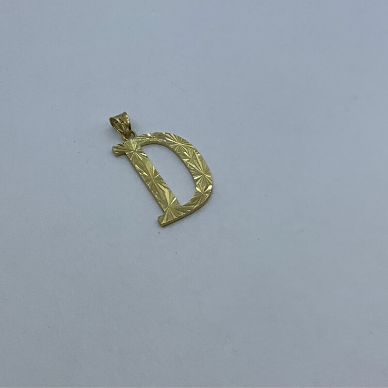 Gold-Anhänger Buchstabe 14K läng 2.5 cm bereit 0.5 mm 
