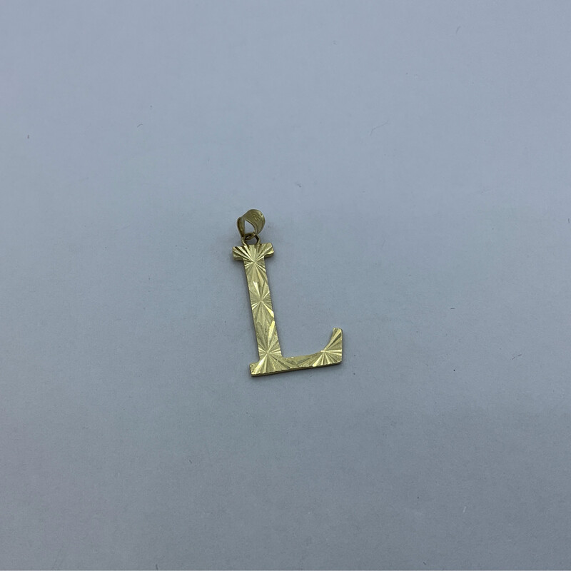 Gold-Anhänger Buchstabe 14K läng 2.5 cm bereit 0.5 mm 