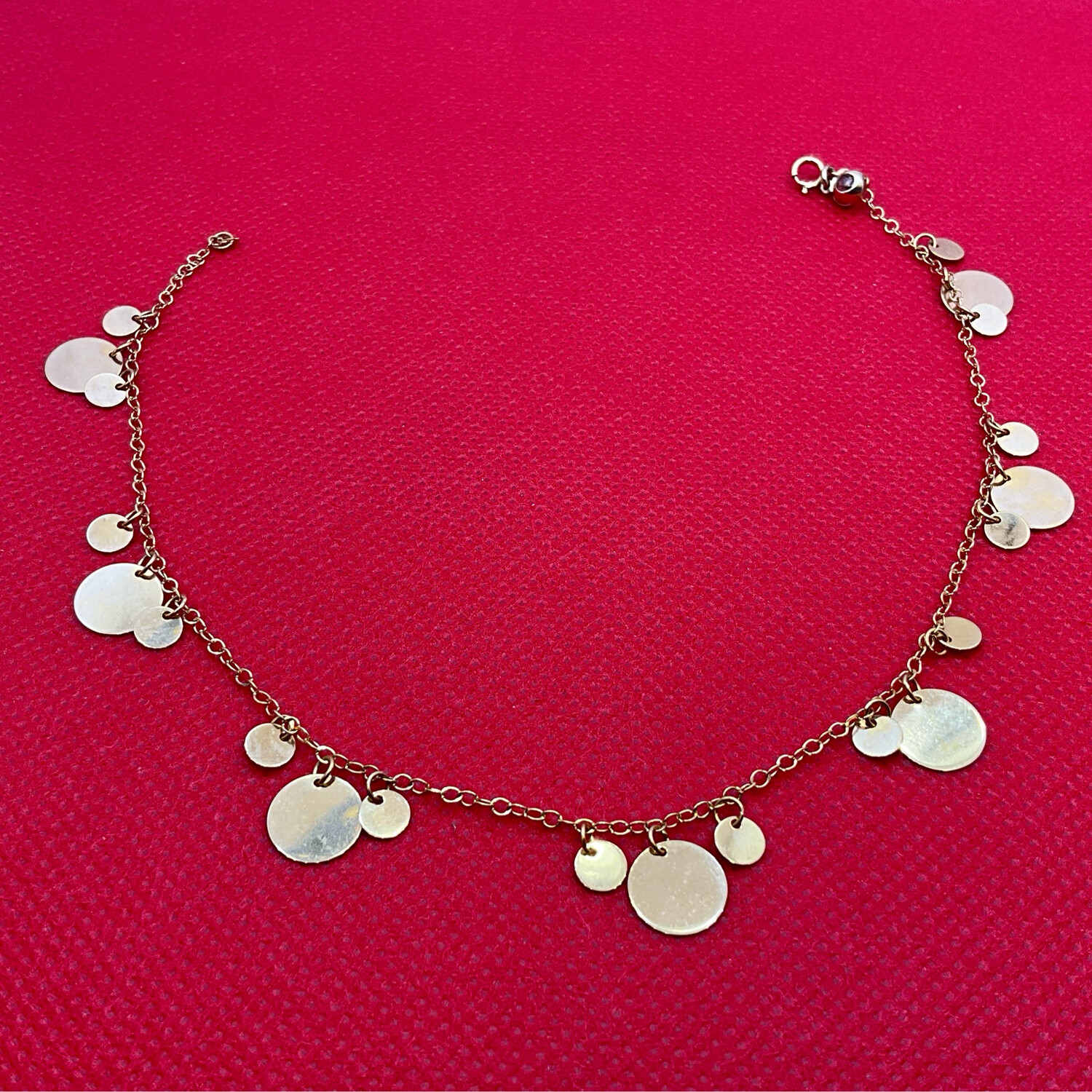 Fusskette 14K Gold Läng 26 cm 