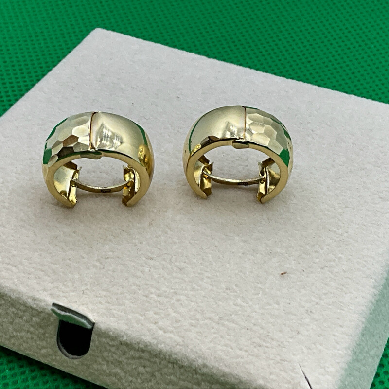 Ohrring für Damen 14K GOLD Messen 1.5cm/1.5 cm bereit 1 cm 