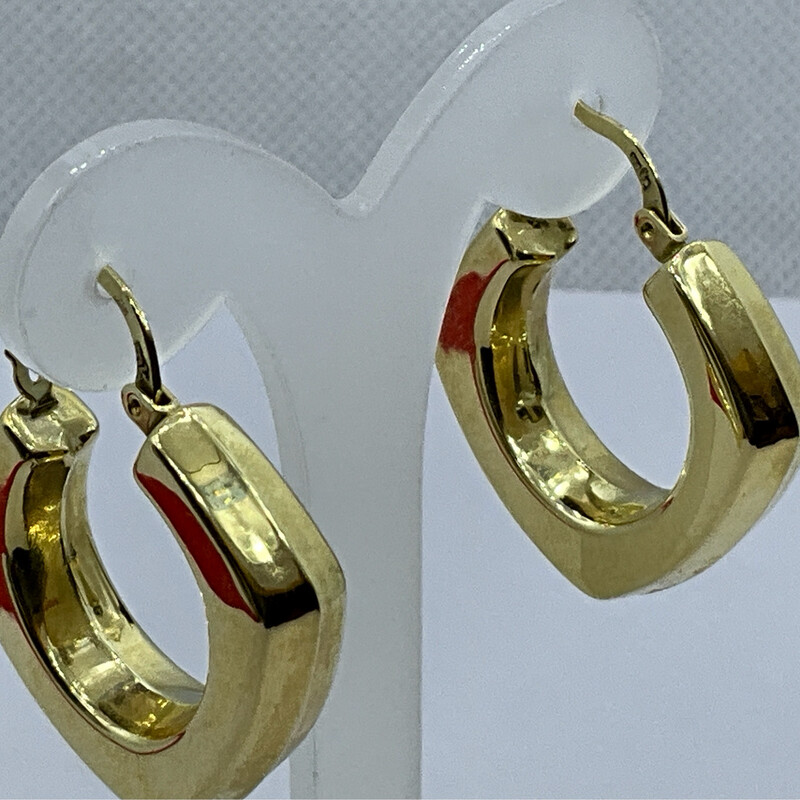 Ohrring 14K Gold Abmessungen 2 cm/2 cm bereit 0.70 mm 
