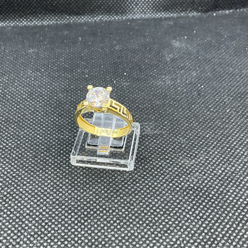 Ring Nr 54 Stein Swarovski 14K gelbgold 