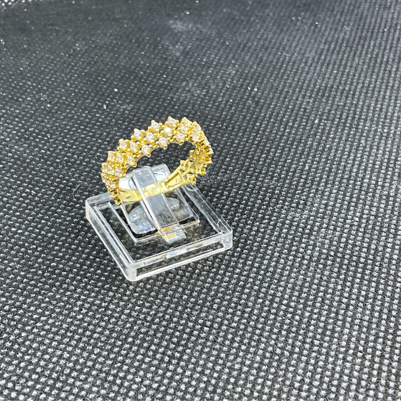 Ring mit Swarovski stein 18K gelbgold NR 54
