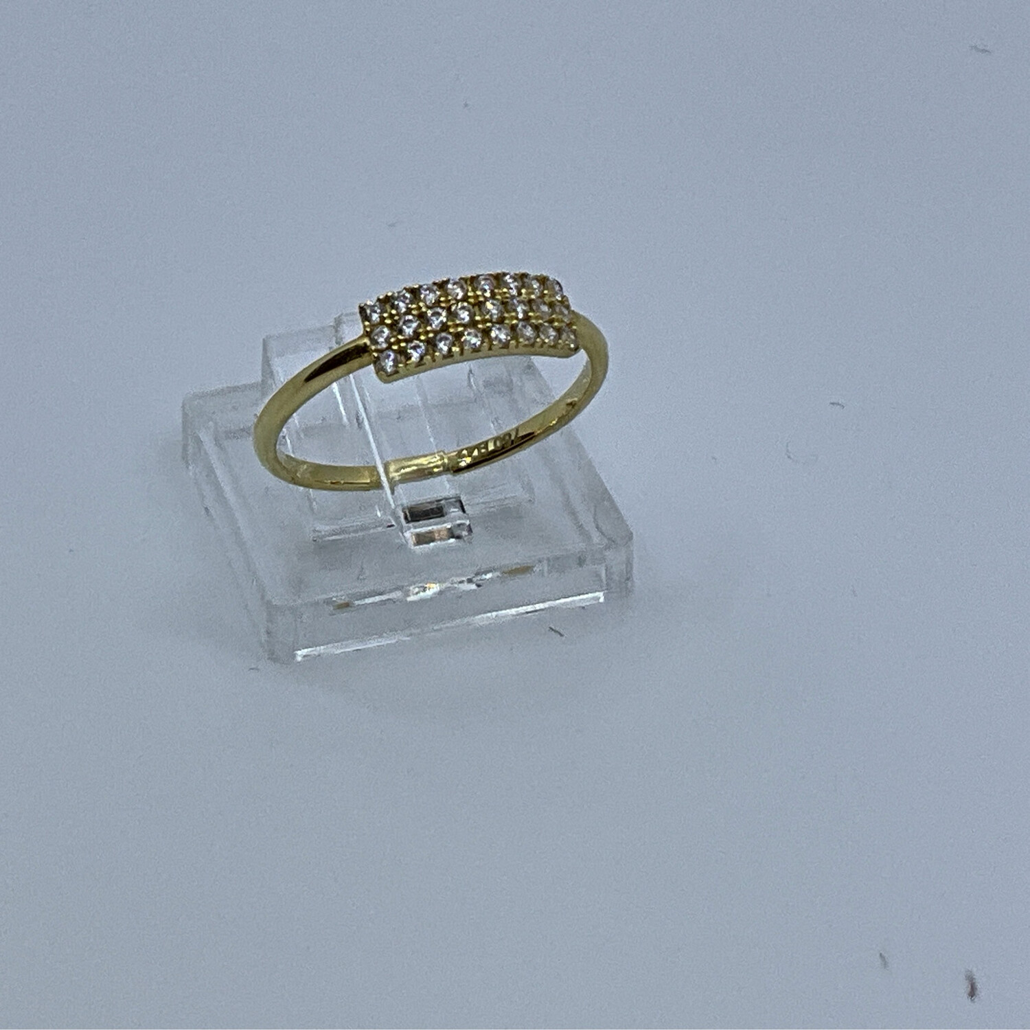 Ring für Damen 18K Gold mit Zirkonstein Nr 55~55.5