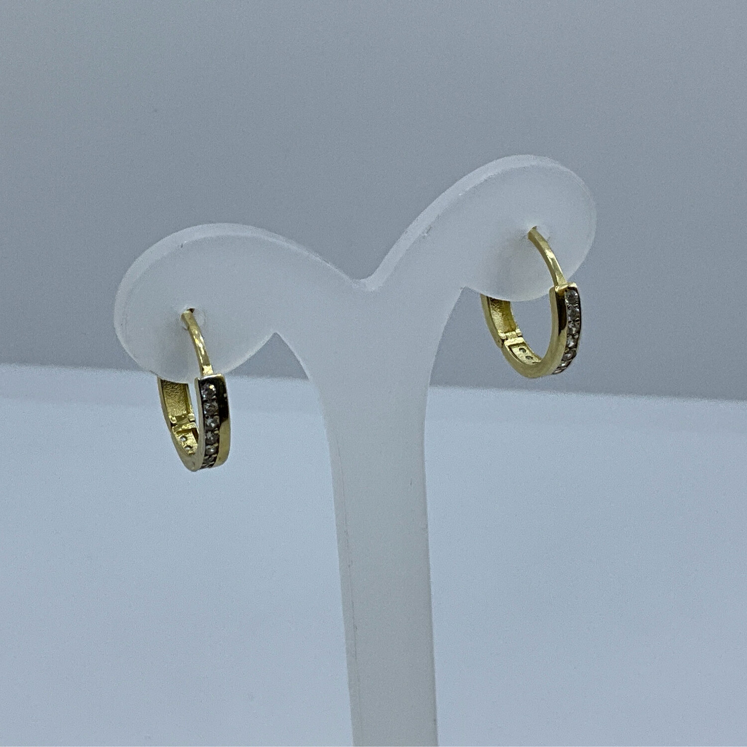 Ohrring für Damen und Herren mit Zirkonstein 14K Gold 